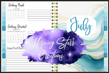 Load image into Gallery viewer, School Psychologist Digital Planner (Blue Gold Marble Waves)