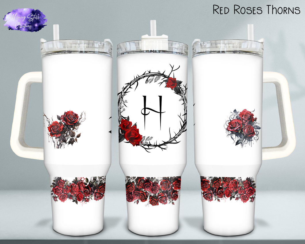 Red Roses Thorns 40 oz Tumbler