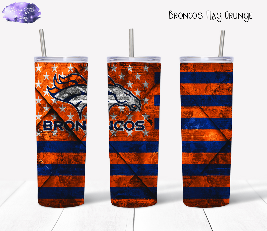 Denver Flag Grunge Tumbler