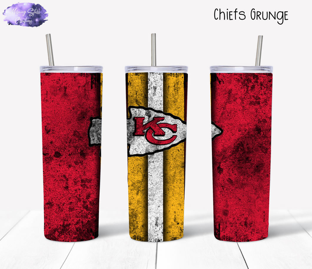 Chiefs Grunge Tumbler
