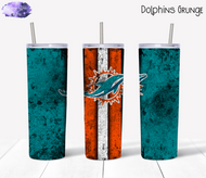 Dolphins Grunge Tumbler