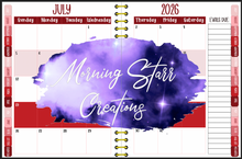 Load image into Gallery viewer, School Psychologist Digital Planner (Red Geometric)
