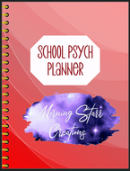 School Psychologist Digital Planner (Red Geometric)