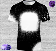 Adult Black 3 Spot Bleach Short Sleeve T-Shirt (Sublimation)