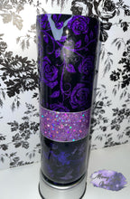 Load image into Gallery viewer, 30 ounce purple rose epoxy stainless steel tumbler
