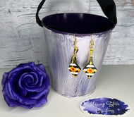 Diamond Sunflower Stripe Earrings