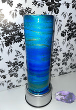 Load image into Gallery viewer, 20 ounce blue gold swirl stainless steel tumbler

